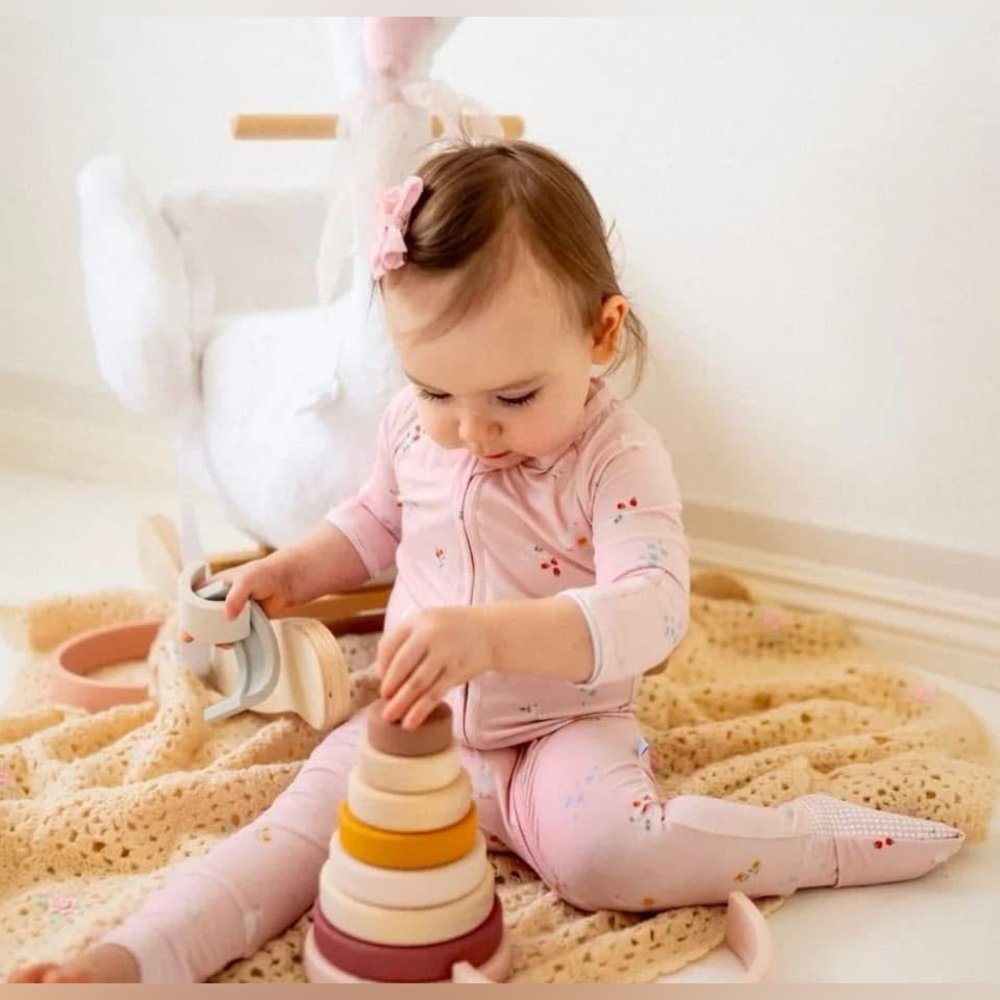 Dreamy Skies Baby • Bamboo Convertible Romper in Picnic Pals